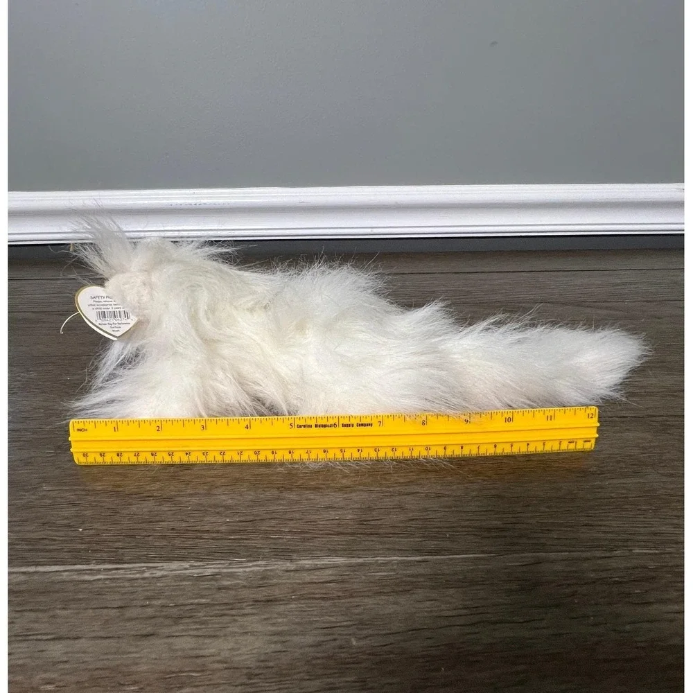Vtg 2001 TY Attic Treasures Genevieve White Cat Plush Stuffed‎ Animal Toy